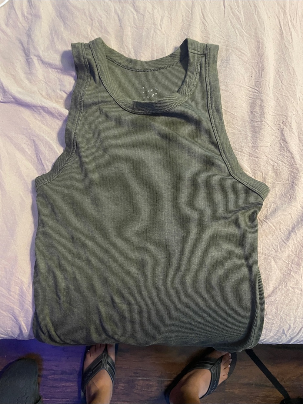 Old Navy Olive Ribbed Crewneck Tank